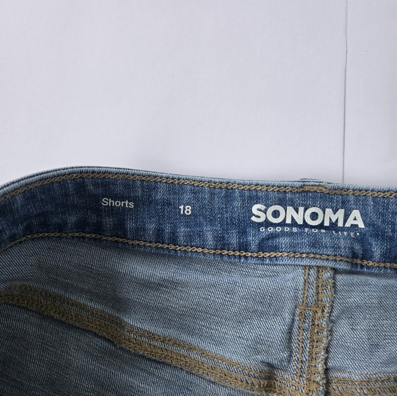 Sonoma Blue Jean Shorts with Cuffed Hem -Size 18 - Picture 2 of 8